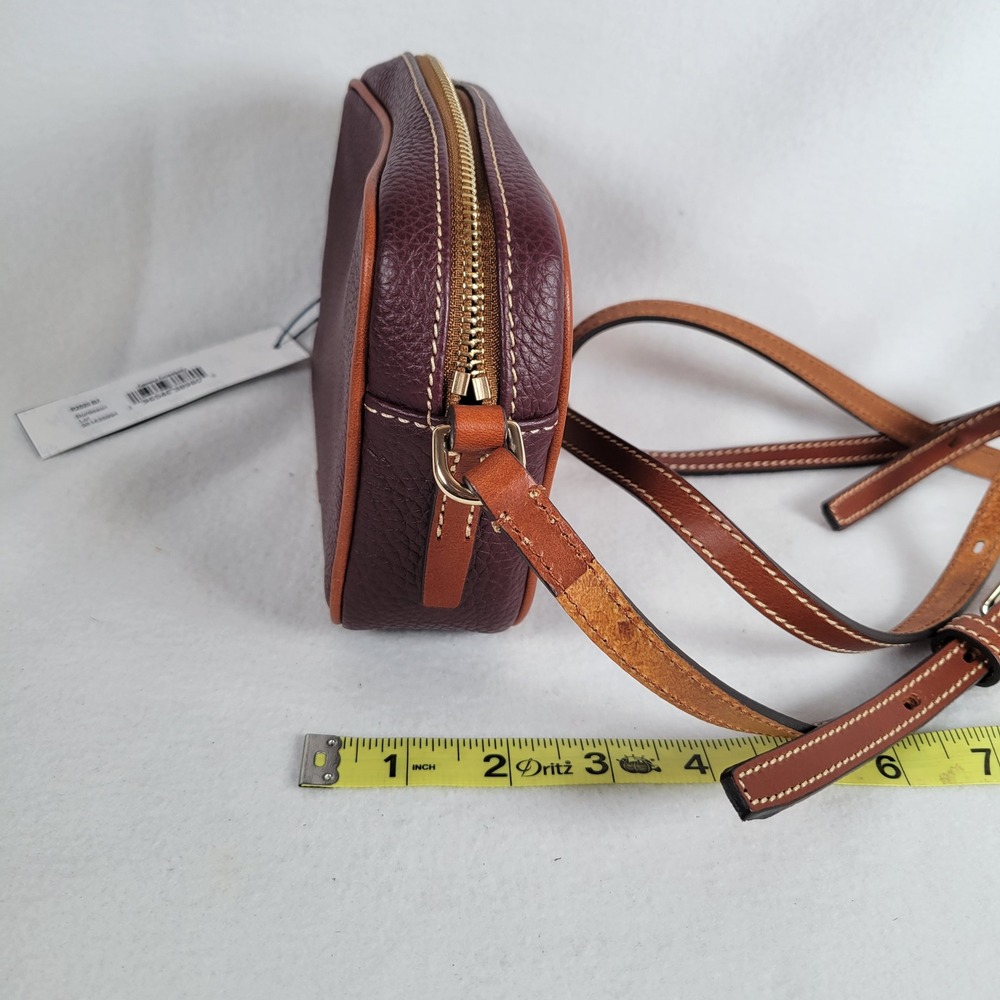 Dooney & Bourke Womens Camera Crossbody Pebble Leather Small Bordeaux Burgundy - Picture 11 of 12